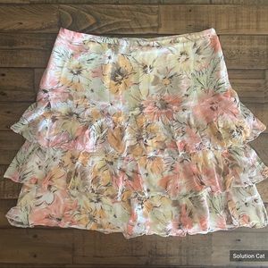 Ann Taylor Loft Floral Petite Skirt
